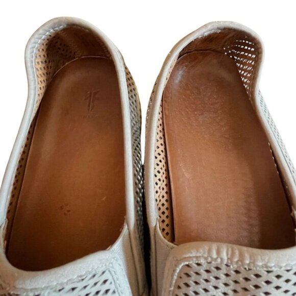 Frye Camille Gray Perforated Suede Slip-On Shoes Size 11 - Picture 9 of 15